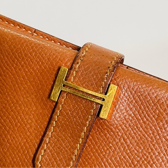 HERMES Bearn Brown Calf Leather Long Bifold Wallet - Picture 3 of 10